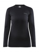 Топъл дамски комплект термобельо Craft Core - блуза с дълъг ръкав и клин, в черен цвят