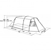 Четириместна къмпинг палатка Easy Camp Huntsville 400 с два входа и две спални помещения