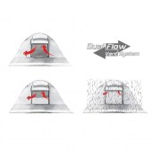 Двуслойна тунелна четириместна палатка за къмпинг High Peak Garda 4 с два входа и голямо предверие