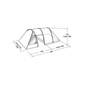 Туристическа палатка за трима души Easy Camp Galaxy 300, модел 2018