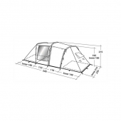 Къмпинг палатка за четири души Easy Camp Huntsville Twin с две спални помещения