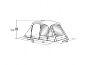 Четириместна тунелна палатка Easy Camp Richmond 400 с допълнително покривало