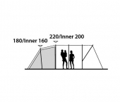 Четириместна семейна палатка Outwell Kensington 4 с три помещения