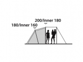 Четириместна туристическа палатка Outwell Nevada 4 с две помещения, два входа