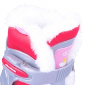 Регулируеми кънки за лед Worker Kelly Pro в розово-червен цвят, подходящи за момичета