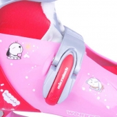 Регулируеми кънки за лед Worker Kelly Pro в розово-червен цвят, подходящи за момичета