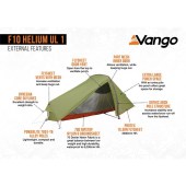 Едномесна трекинг палатка Vango F10 Helium UL 1