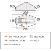 Едномесна трекинг палатка Vango F10 Helium UL 1