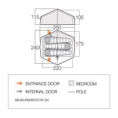 Лека триместна трекинг палатка Vango Nevis 300 с 3000 мм воден стълб