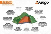 Лека триместна трекинг палатка Vango Nevis 300