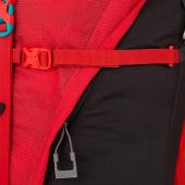 Здрава алпийска раница Zajo Eiger M в червен цвят от 100% Cordura, 40 литра